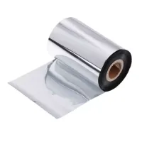 Красящая лента RESIN PREMIUM TEXTILE SILVER Metallic (102мм/200м/102мм/1") OUT