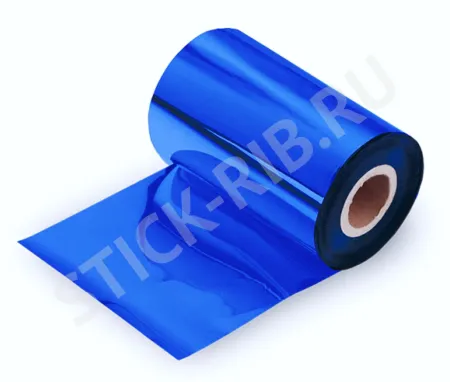Красящая лента WAX PREMIUM COLOR BLUE (40мм/300м/40мм/1") OUT