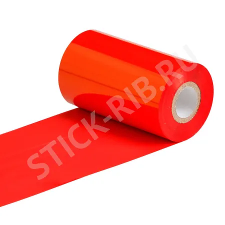 Красящая лента WAX STANDART COLOR RED (60мм/300м/60мм/1") OUT