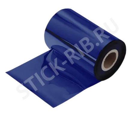 Красящая лента RESIN PREMIUM TEXTILE BLUE DARK (60мм/200м/60мм/1") OUT