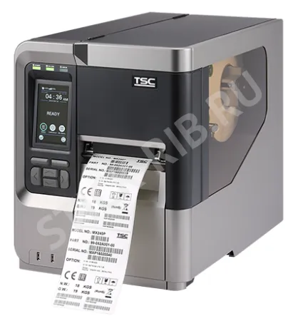 Термотрансферный принтер этикеток TSC MX241P (Touch LCD) SU + Ethernet + USB Host + RTC, Wi-Fi ready, с намотчиком