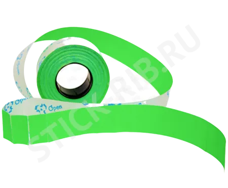 Этикет-лента 26x16x800 прямая, зеленая