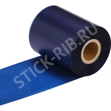 Красящая лента RESIN PREMIUM TEXTILE BLUE Matt (103мм/200м/103мм/1") OUT